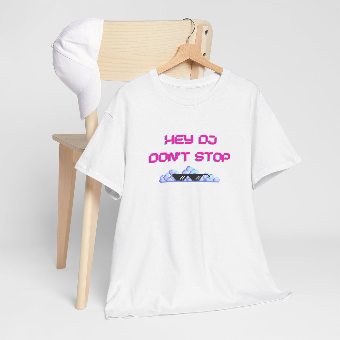 Hey DJ Don't Stop Unisex Heavy Cotton Tee