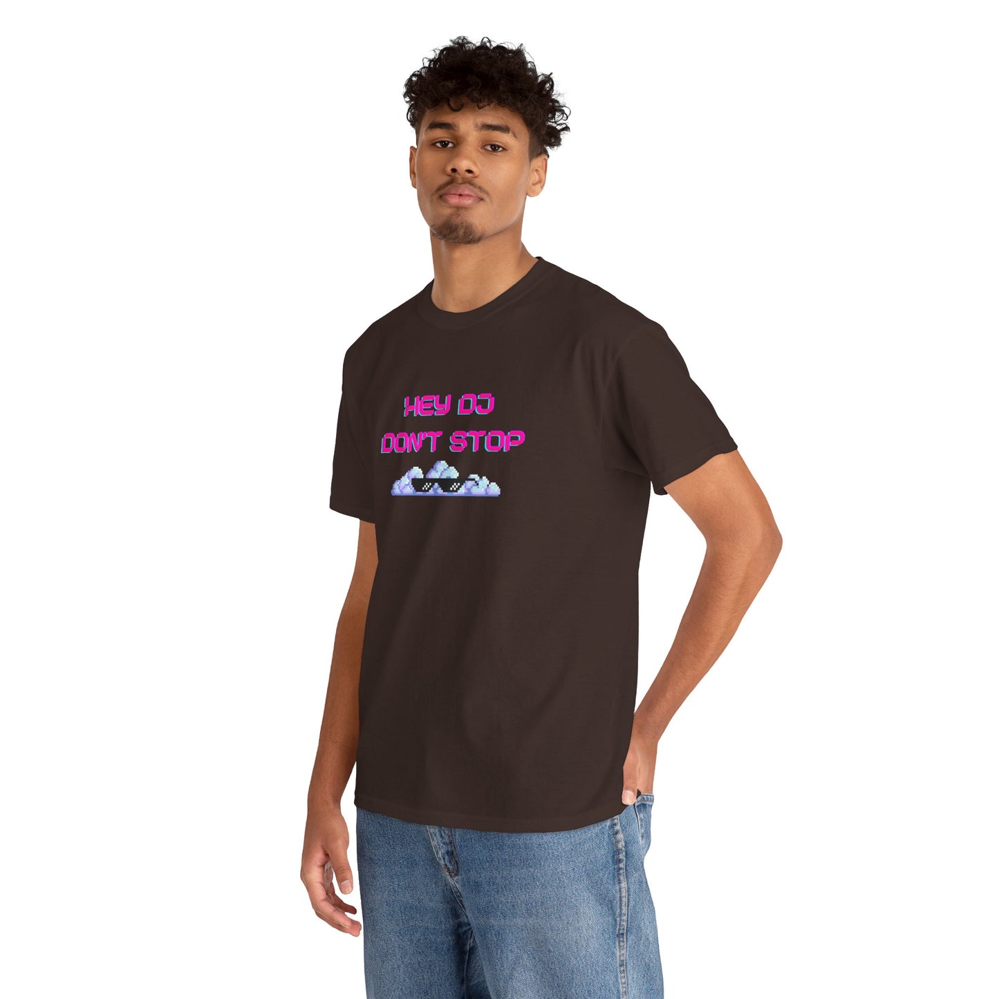 Hey DJ Don't Stop Unisex Heavy Cotton Tee
