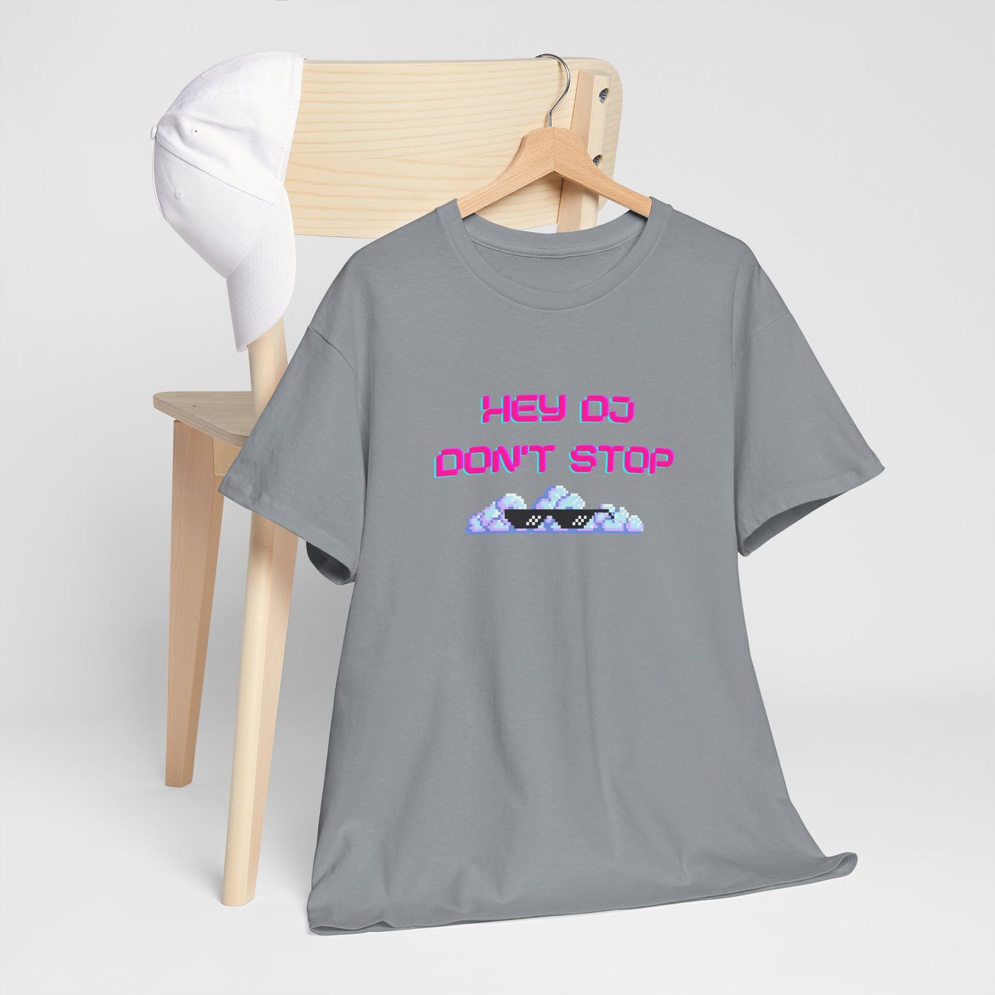 Hey DJ Don't Stop Unisex Heavy Cotton Tee