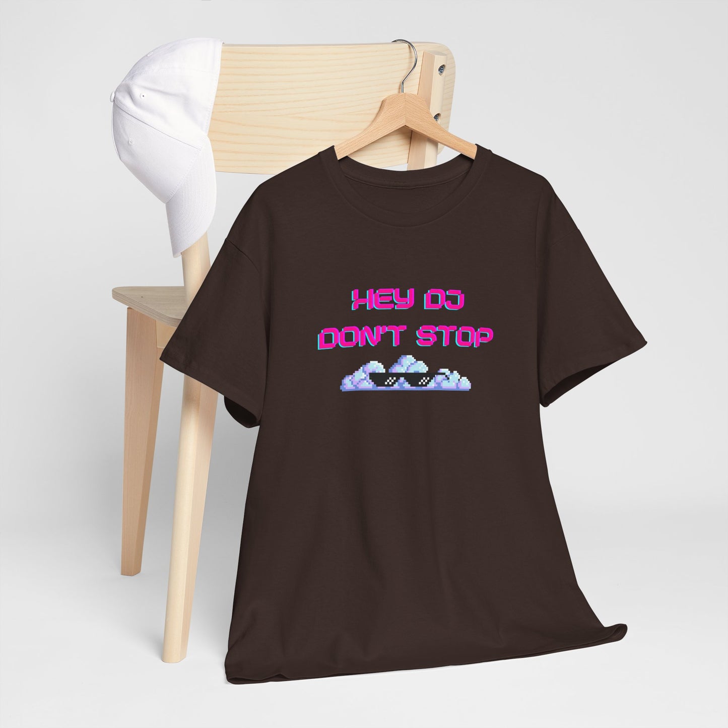 Hey DJ Don't Stop Unisex Heavy Cotton Tee