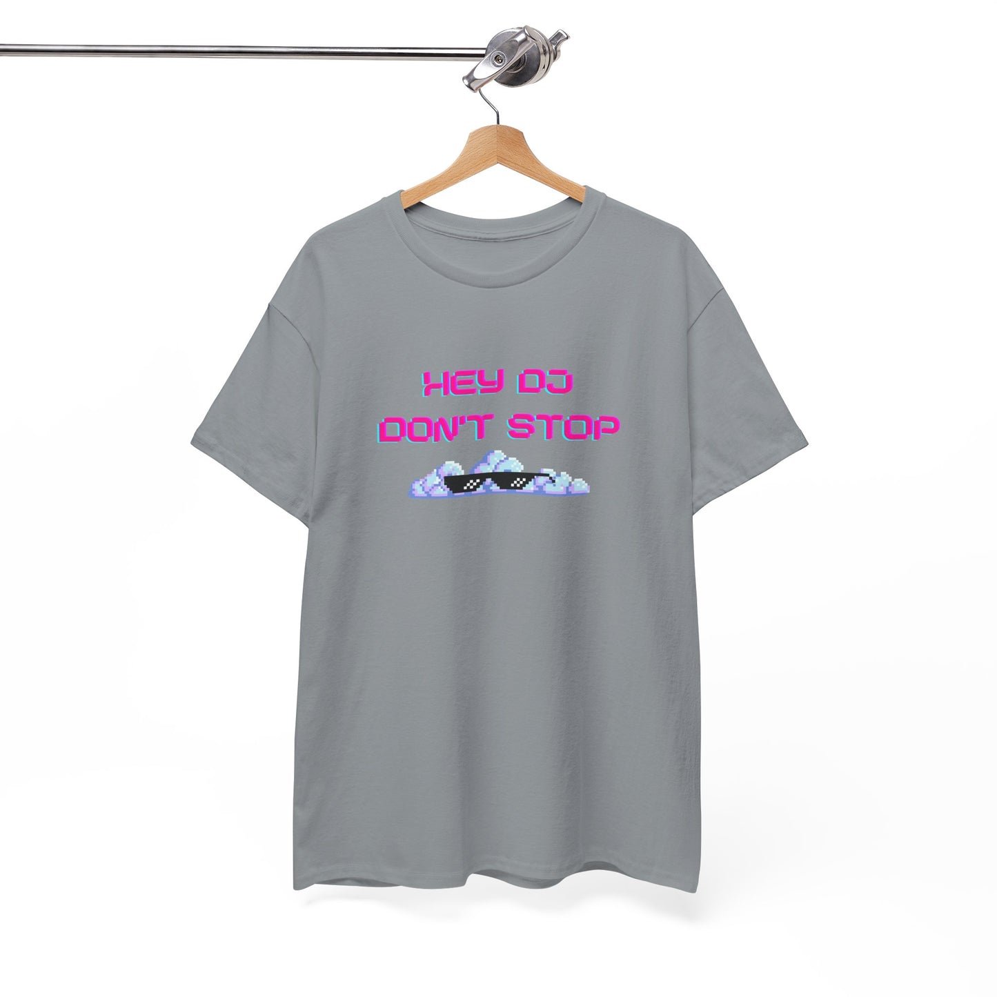 Hey DJ Don't Stop Unisex Heavy Cotton Tee
