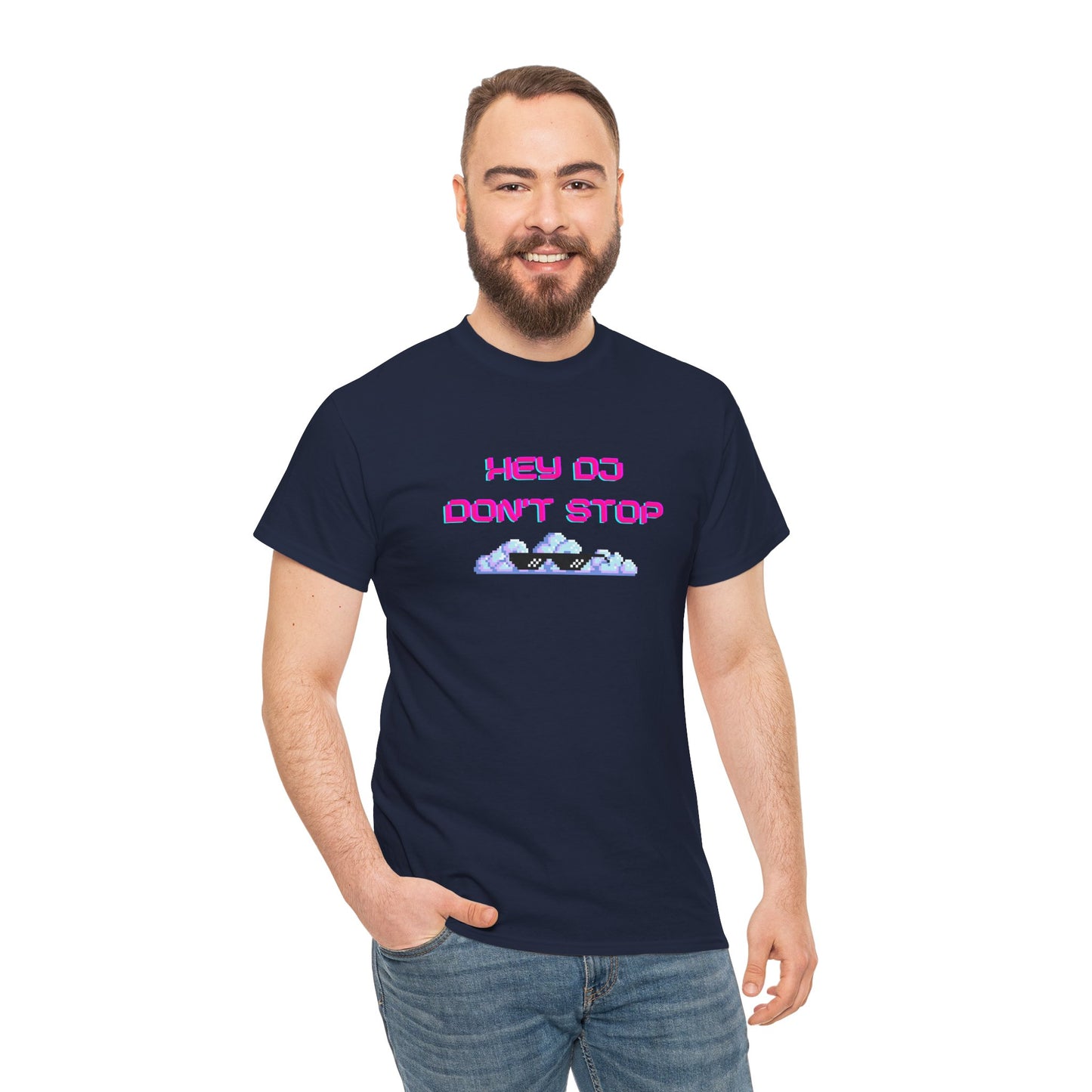 Hey DJ Don't Stop Unisex Heavy Cotton Tee