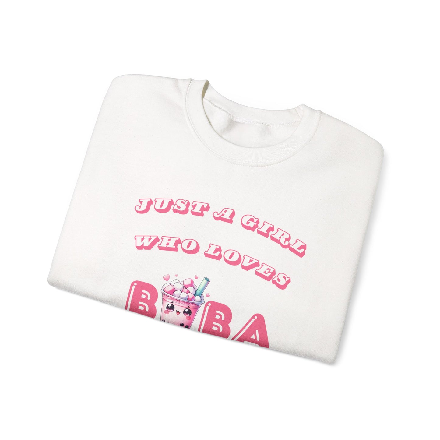 Just a Girl Who Loves Boba - Cozy Crewneck
