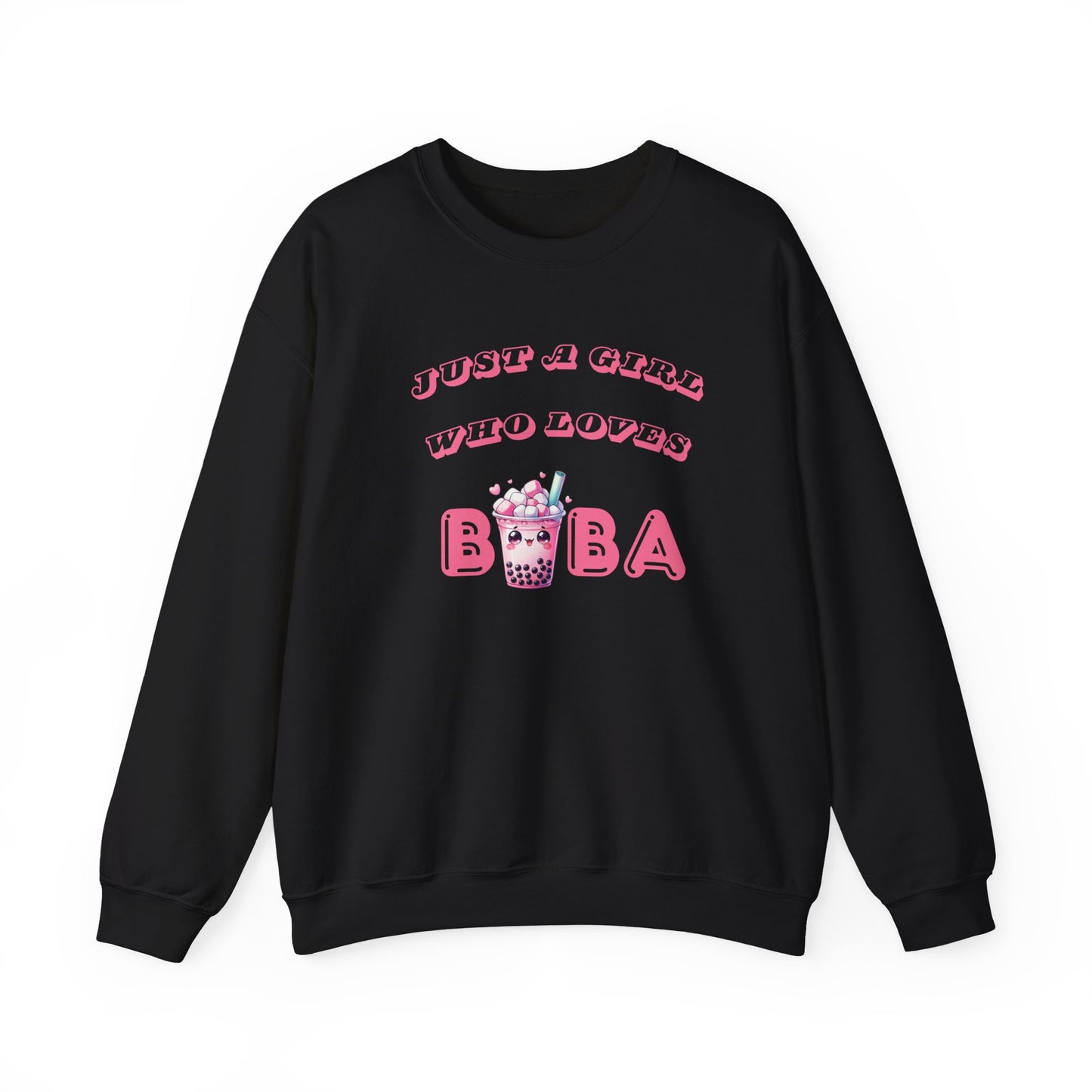 Just a Girl Who Loves Boba - Cozy Crewneck