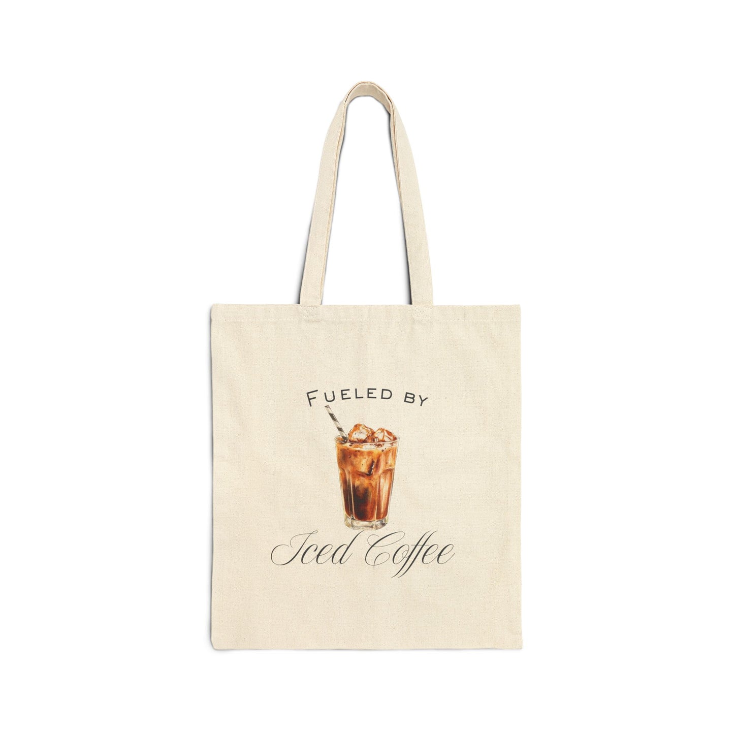 Fueled by Ice Coffee Cotton Tote Bag