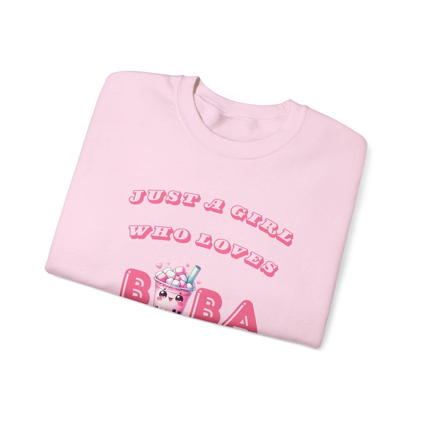 Just a Girl Who Loves Boba - Cozy Crewneck