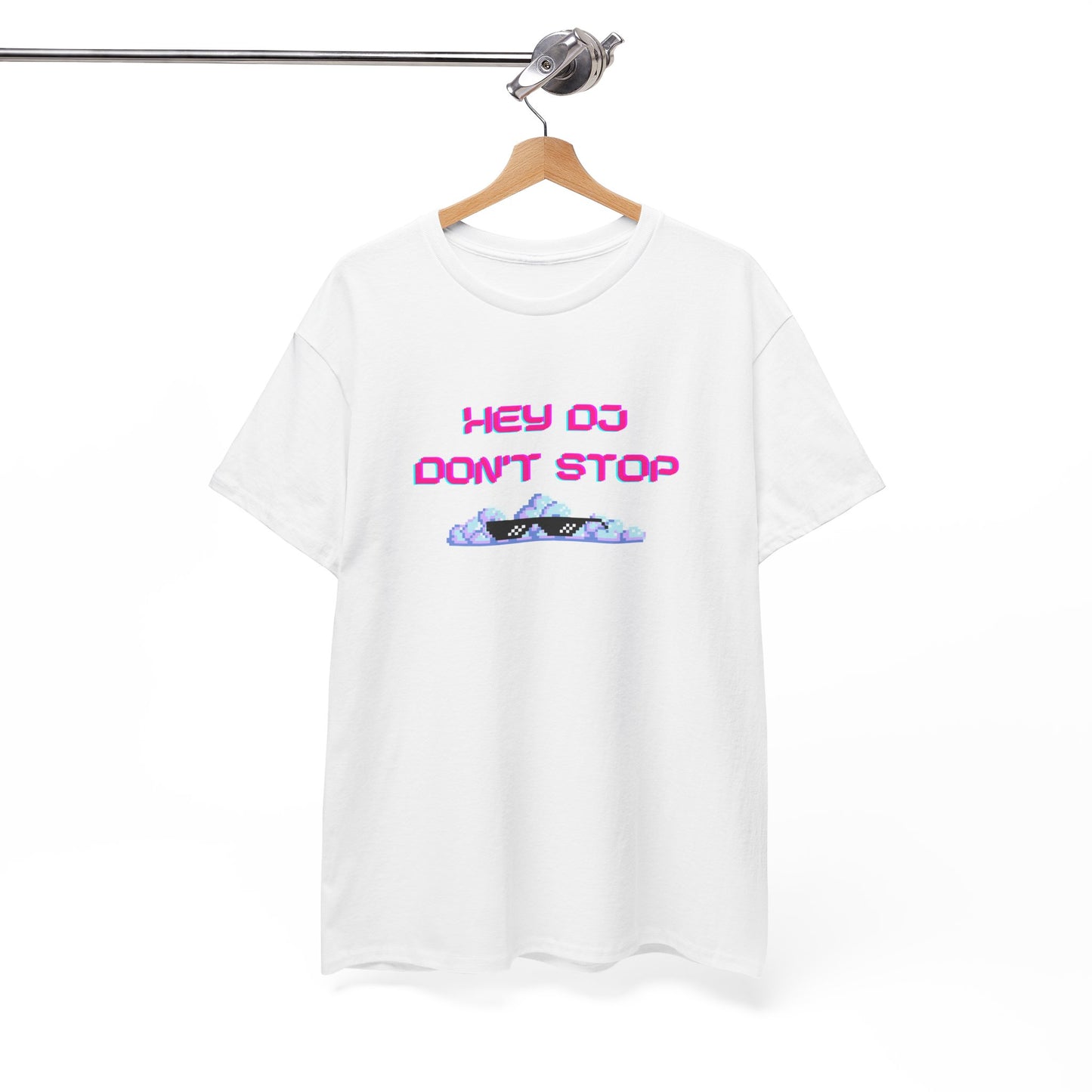 Hey DJ Don't Stop Unisex Heavy Cotton Tee