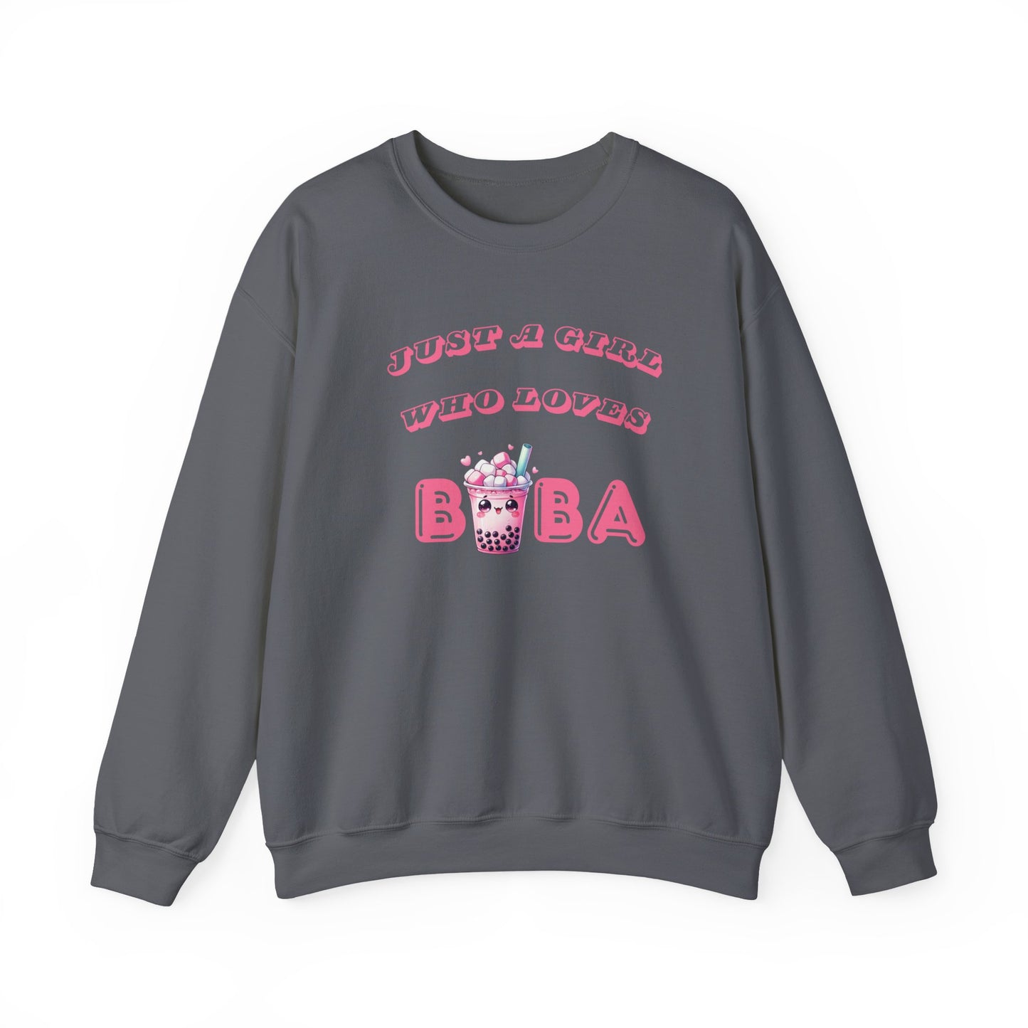 Just a Girl Who Loves Boba - Cozy Crewneck