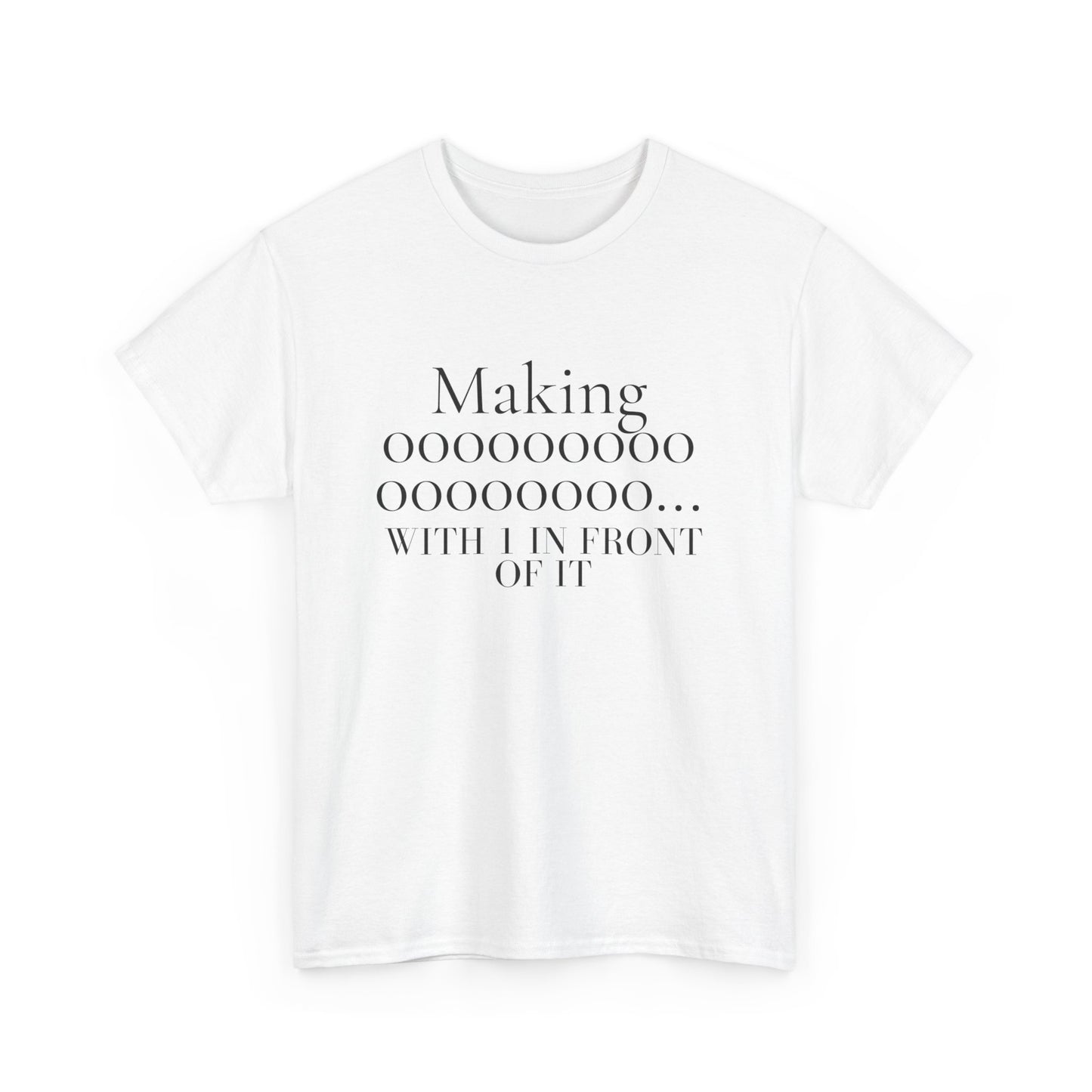 Making 0s with 1 in front of it - Unisex Heavy Cotton Tee
