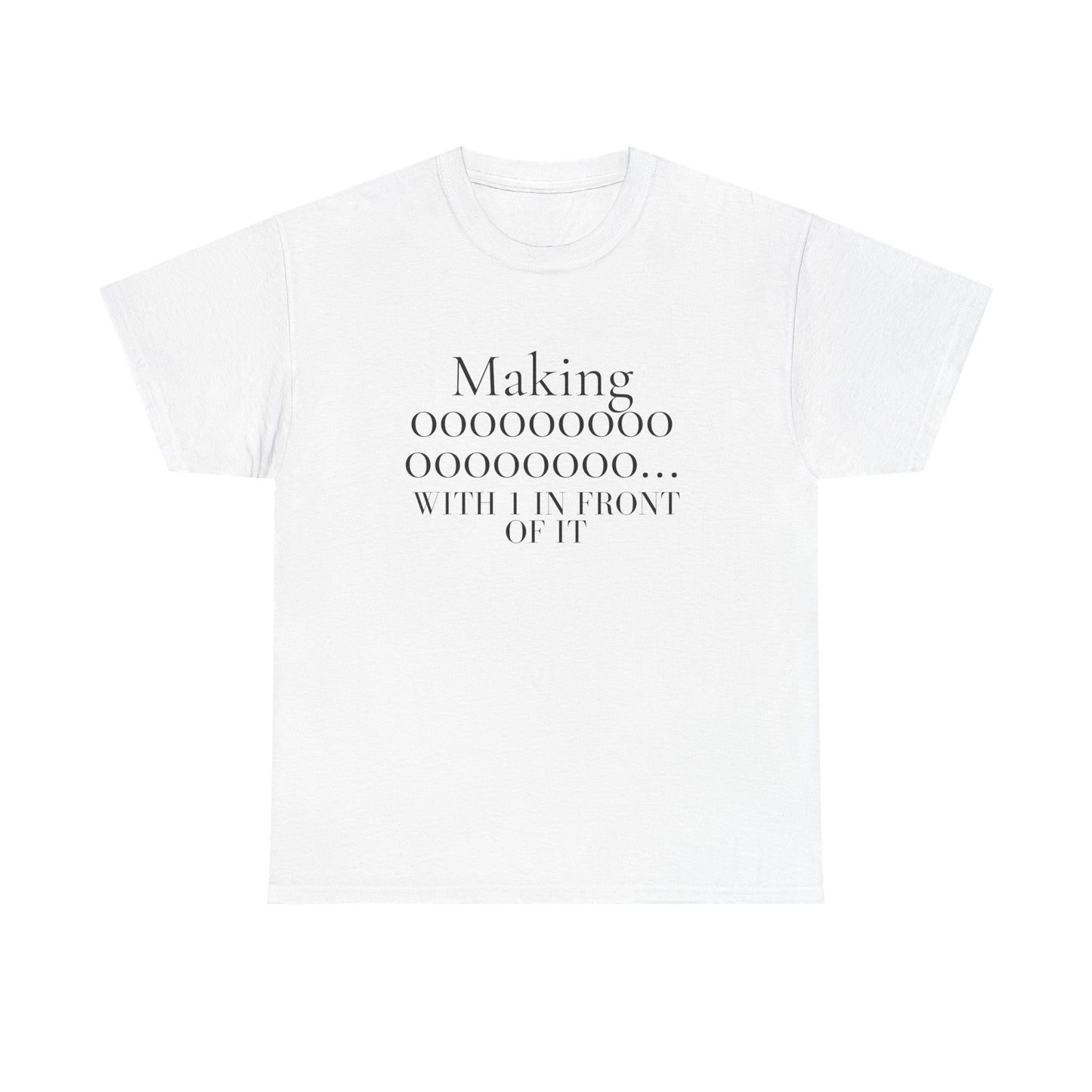 Making 0s with 1 in front of it - Unisex Heavy Cotton Tee