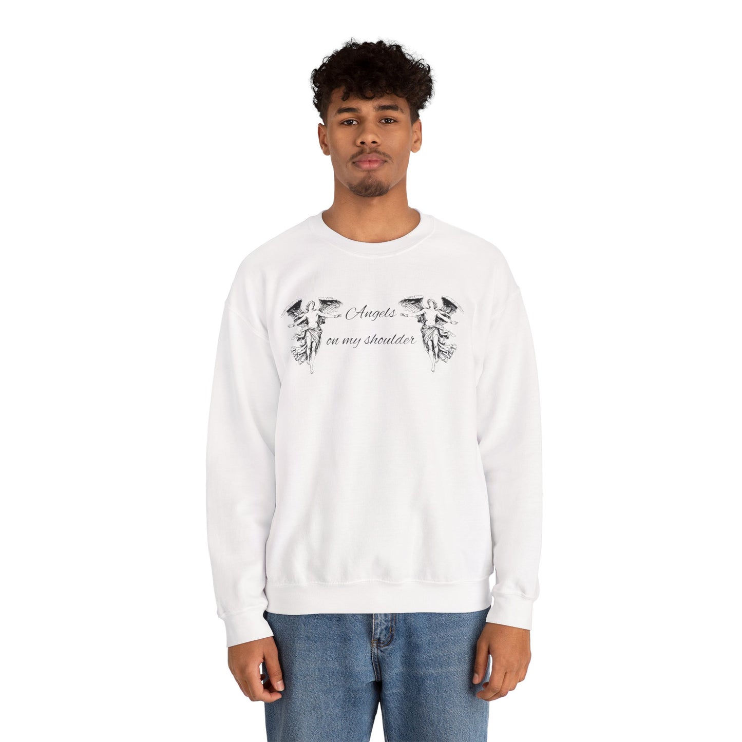 Angels on My Shoulders - White Sweatshirt