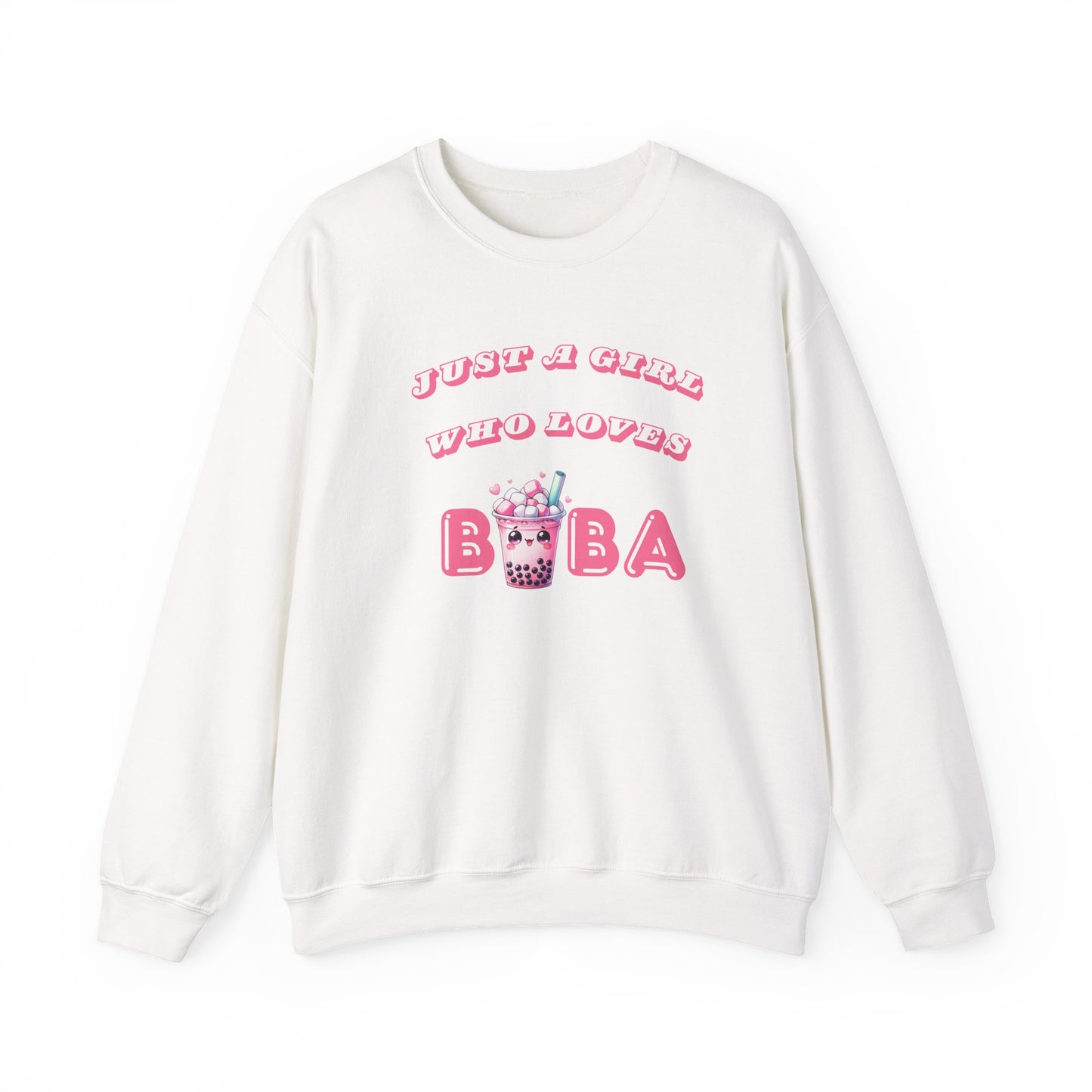 Just a Girl Who Loves Boba - Cozy Crewneck