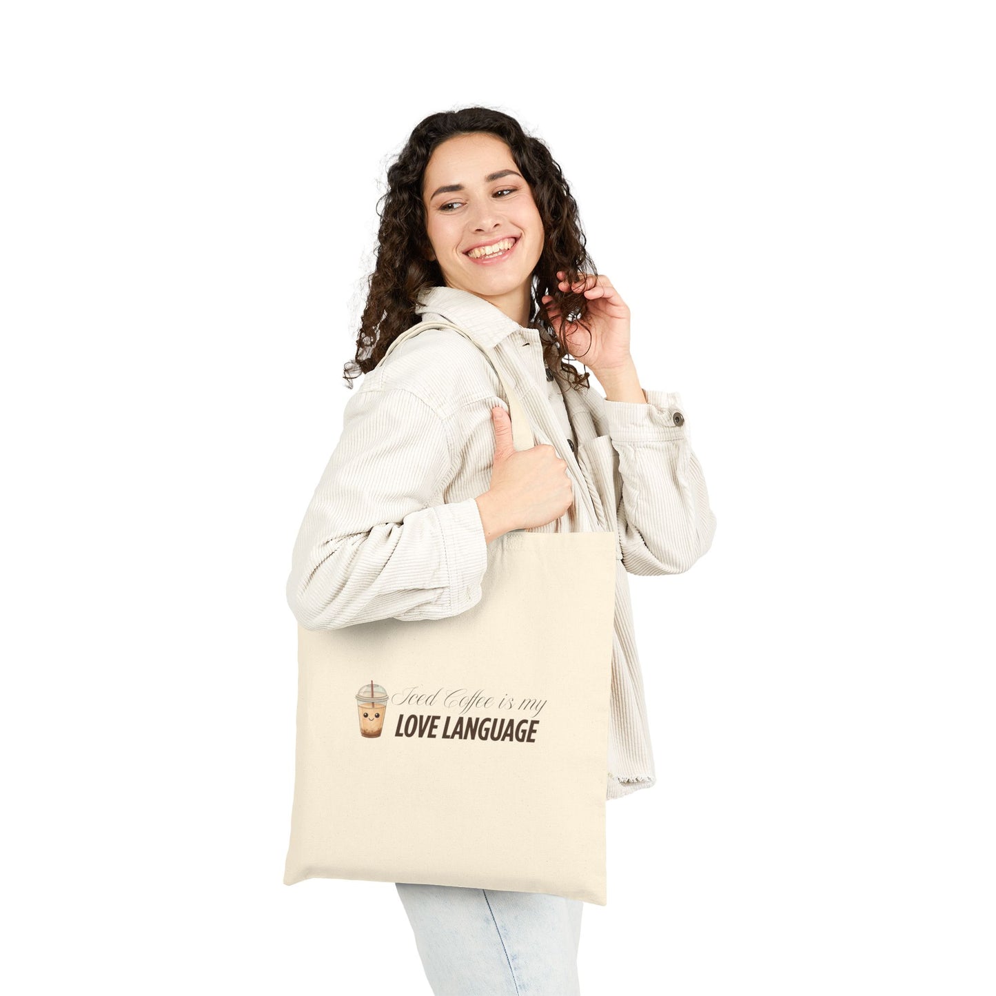 Fueled by Ice Coffee Cotton Tote Bag