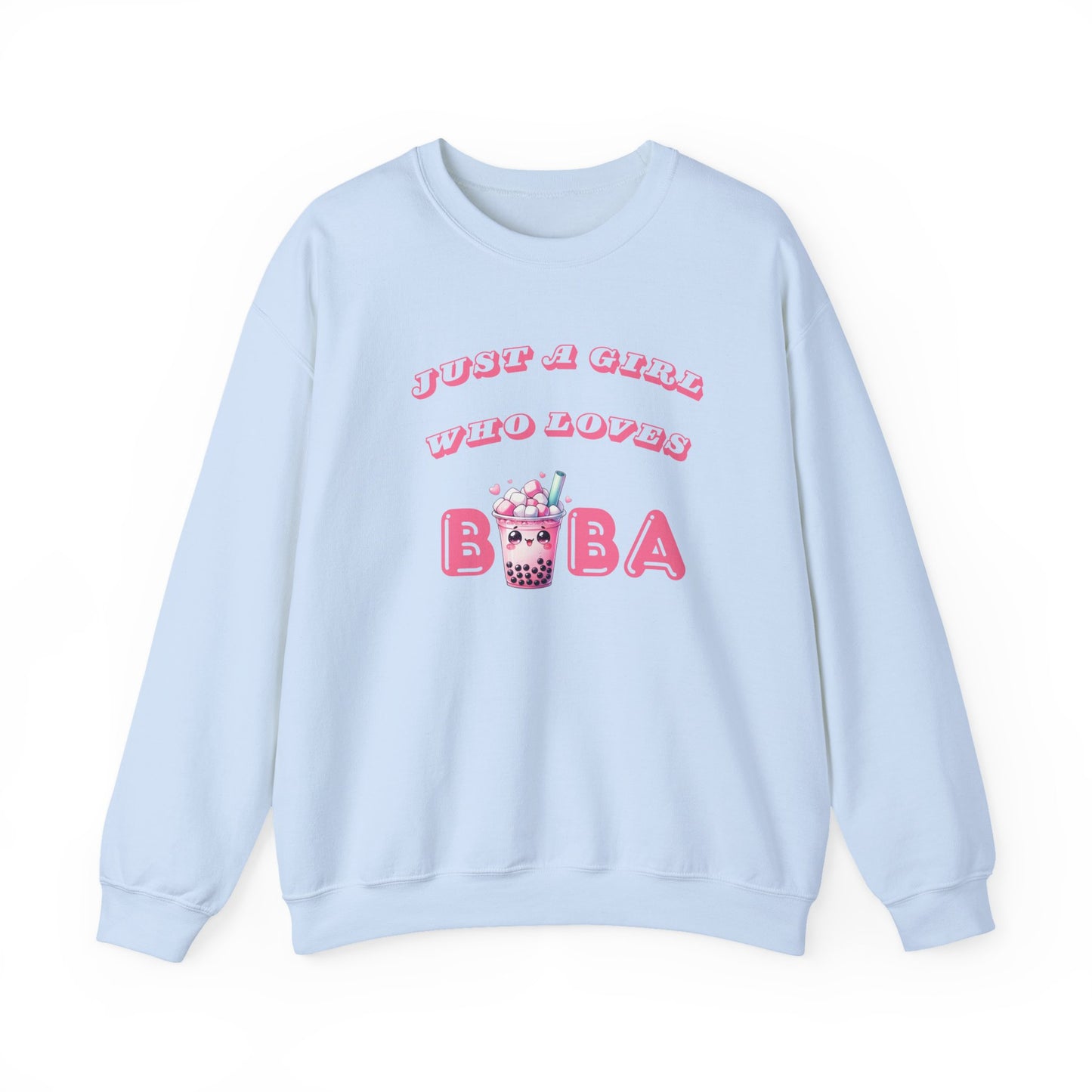 Just a Girl Who Loves Boba - Cozy Crewneck