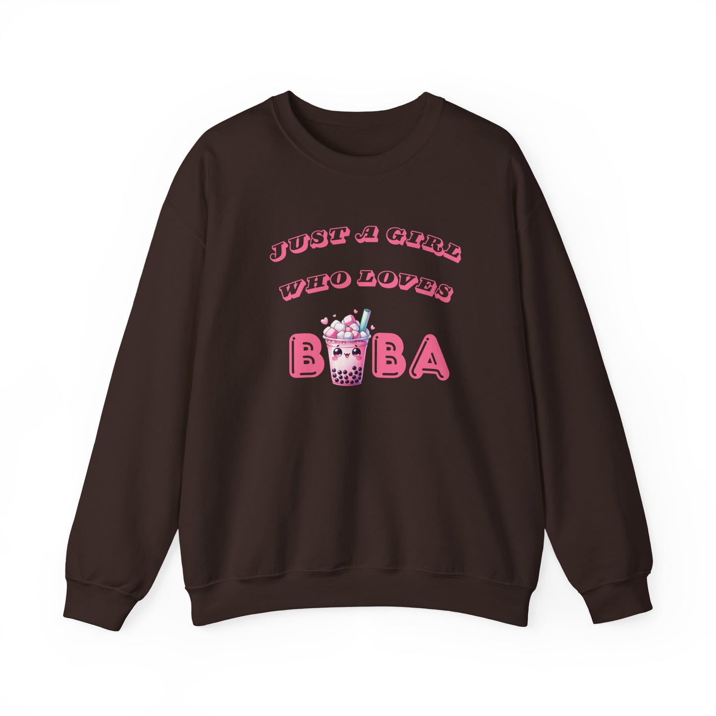 Just a Girl Who Loves Boba - Cozy Crewneck