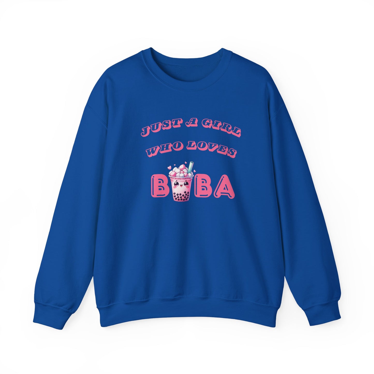 Just a Girl Who Loves Boba - Cozy Crewneck