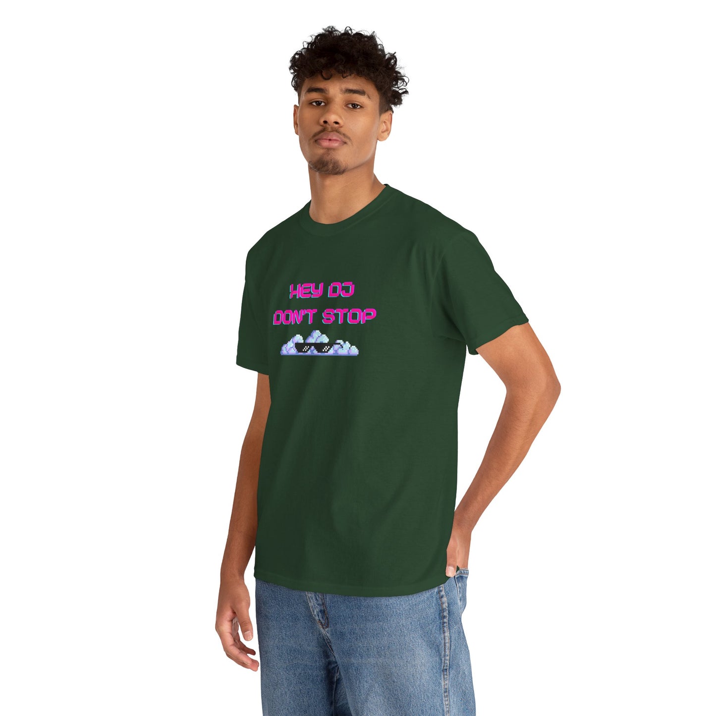 Hey DJ Don't Stop Unisex Heavy Cotton Tee