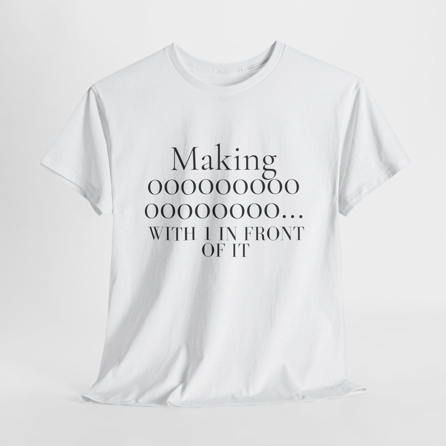 Making 0s with 1 in front of it - Unisex Heavy Cotton Tee