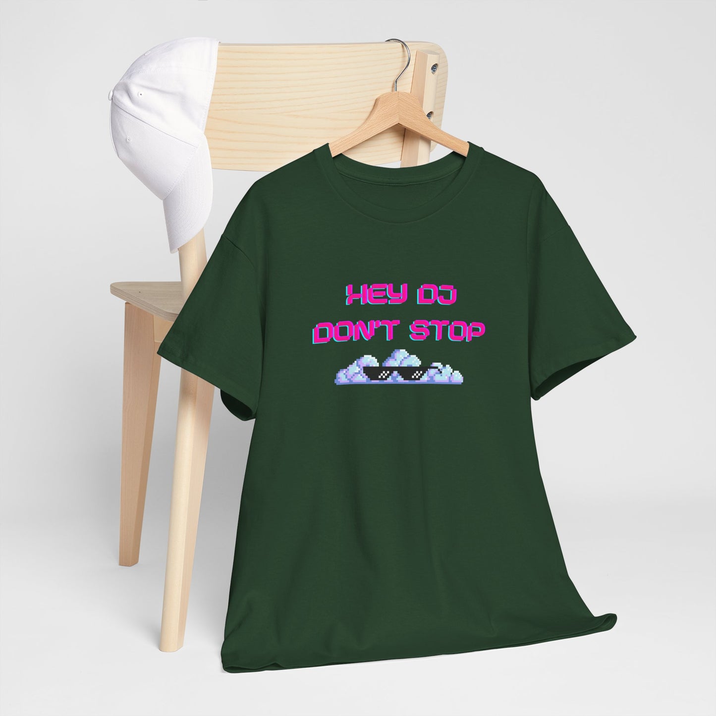 Hey DJ Don't Stop Unisex Heavy Cotton Tee
