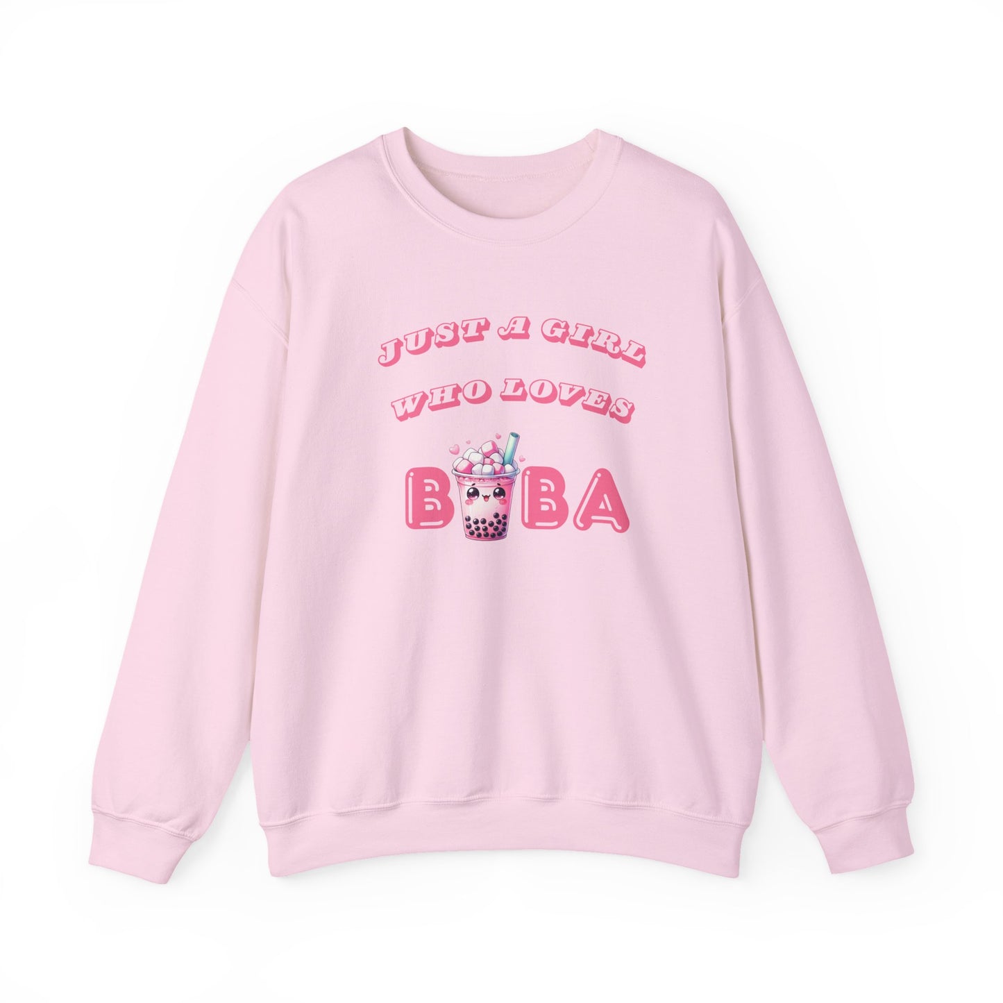 Just a Girl Who Loves Boba - Cozy Crewneck