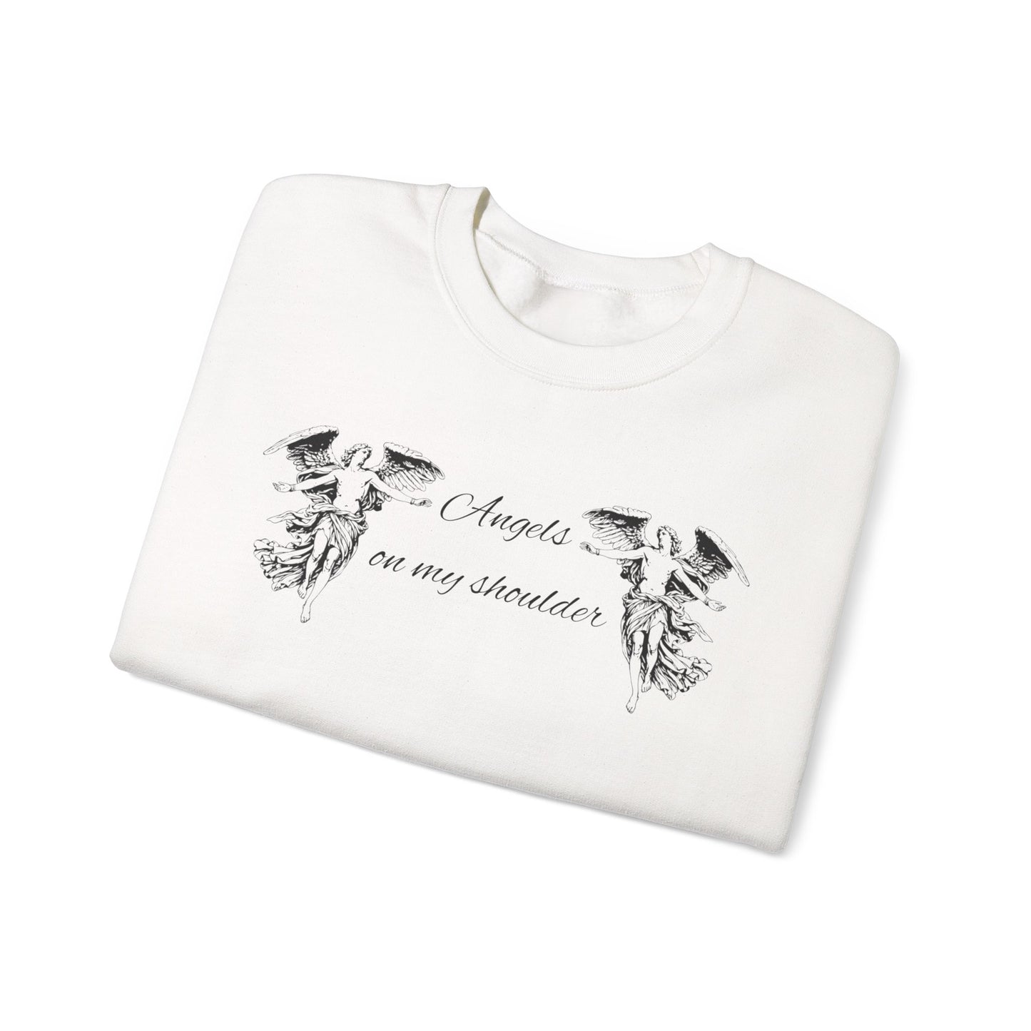 Angels on My Shoulders - White Sweatshirt